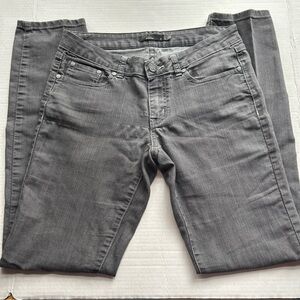 prAna Womens Grey Denim Jeans Straight Leg Pants Low Rise Size 6 Durable Classic